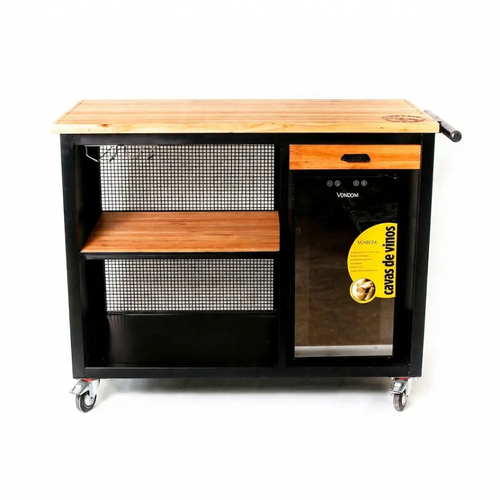 Barra Iron Wood 12060 Con Cava De Vinos