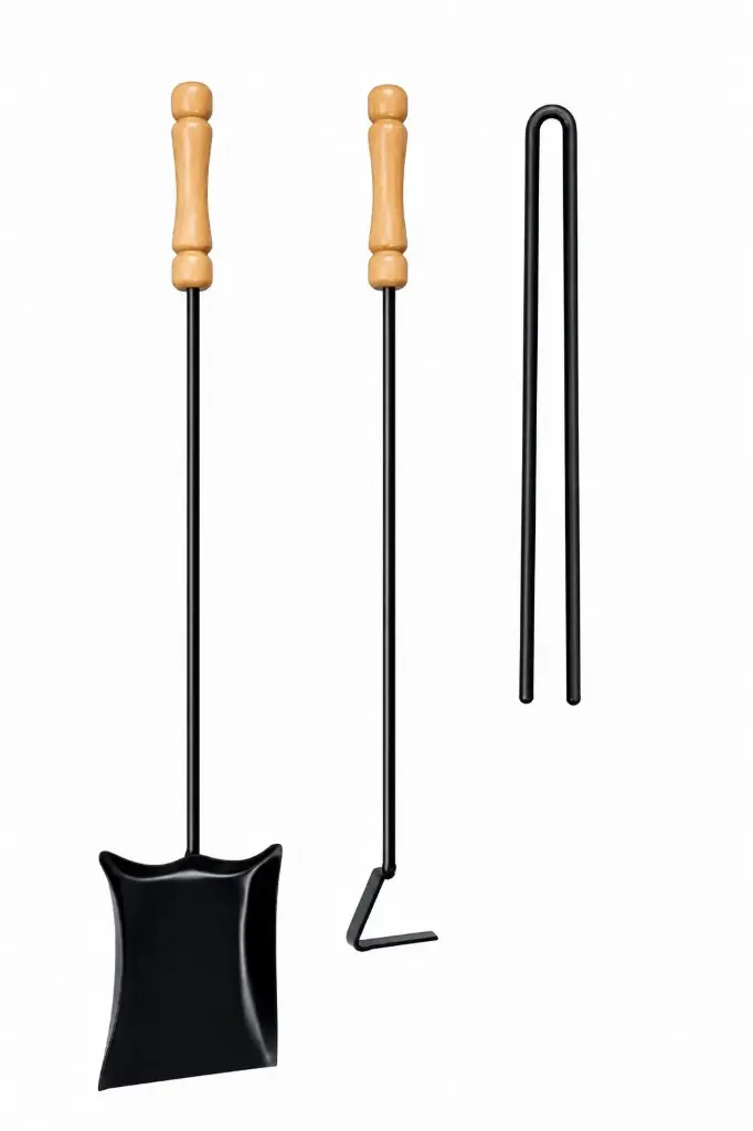Juego De Asador 3 Piezas Mango Madera
