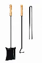 Juego De Asador 3 Piezas Mango Madera
