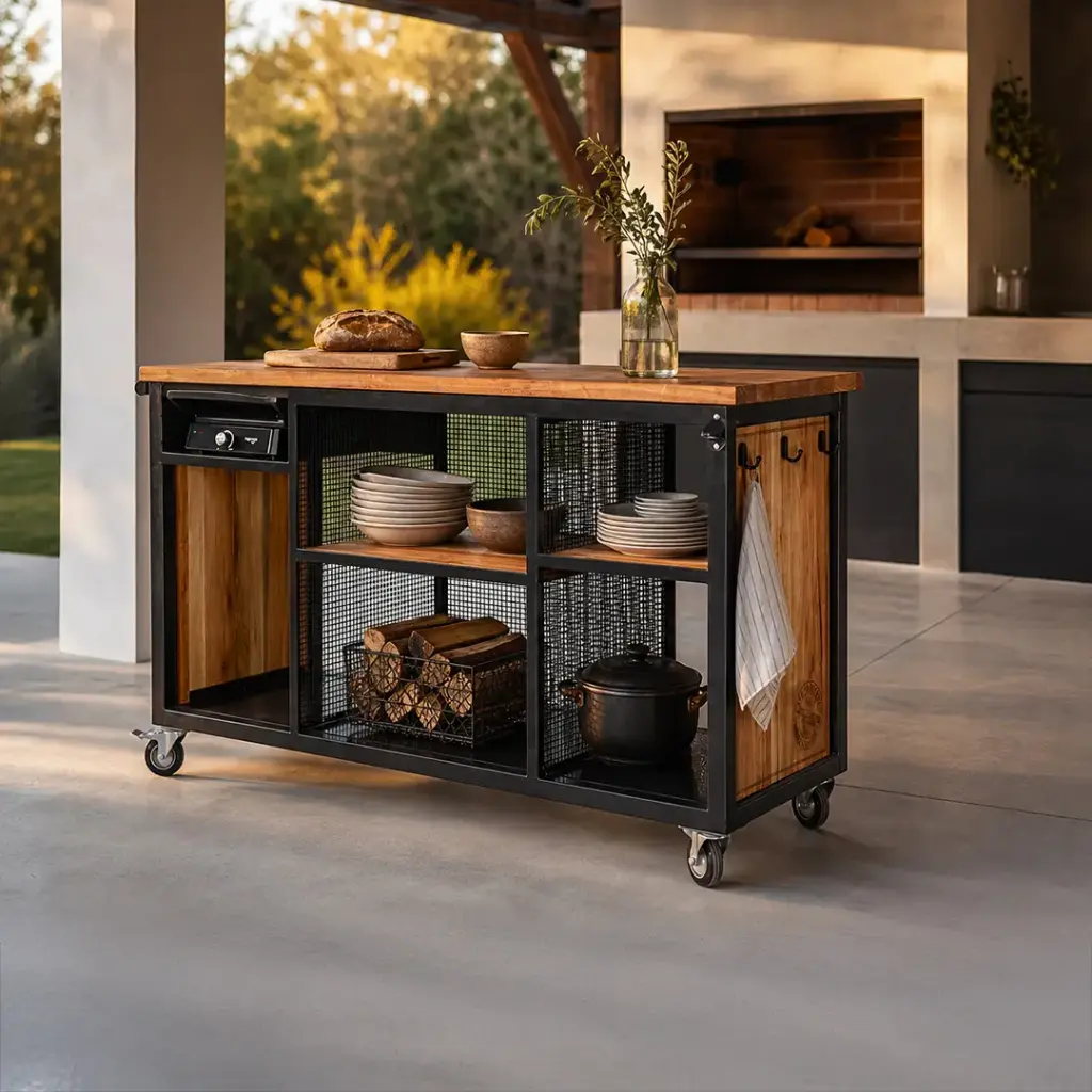 Barra Iron Wood Ceibo 16060 Con Grill Eléctrico
