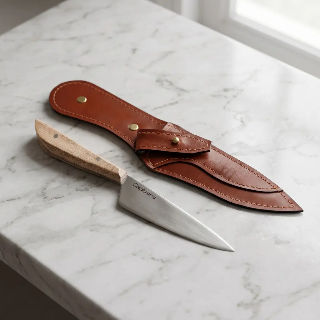 Cuchillo M En Vaina De Cuero