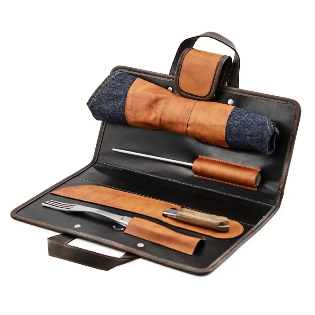 Estuche Accesorios Para Parrilla Con Delantal