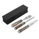 Juego De Cubiertos Premium 3 Anillos M 3 Piezas En Box De Madera