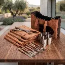 Set De Asado X4 Tiempo Libre Luxe
