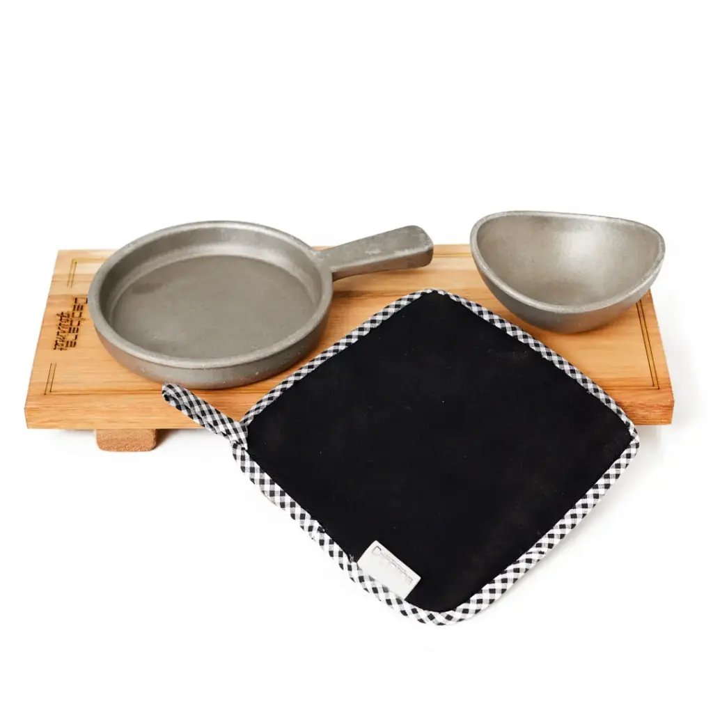 Set Nº1 Fundicion De Aluminio Con Manopla