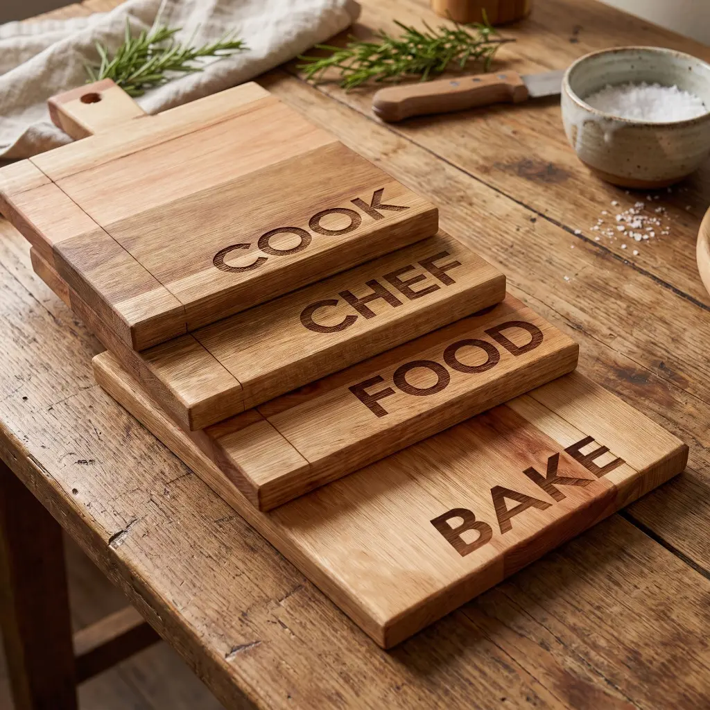 Set X4 Tabla Cocina Mini 15X15