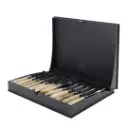 Set 6 Juegos De Cubiertos Premium En Box De Madera (12 Piezas)