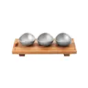 Tabla Con 3 Cuencos N°1 Fundicion De Aluminio