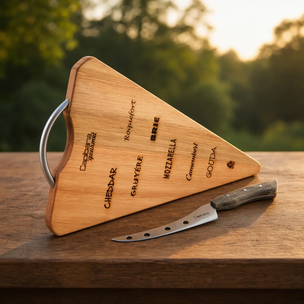 Tabla De Quesos Con Cuchillo De Degustación Simple
