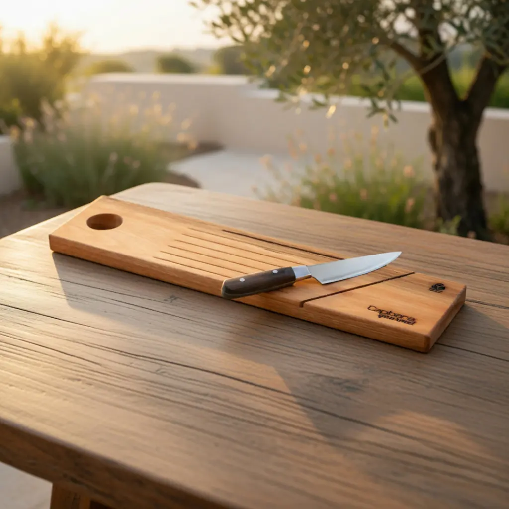Tabla Para Cortar Salame Con Cuchillo