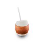 Mate Acriselfie Funda De Ecocuero Clásico Con Bombilla Y Extractor