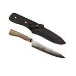 Cuchillo G 3 Anillos En Vaina De Cuero
