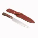 Cuchillo G 3 Anillos En Vaina De Cuero