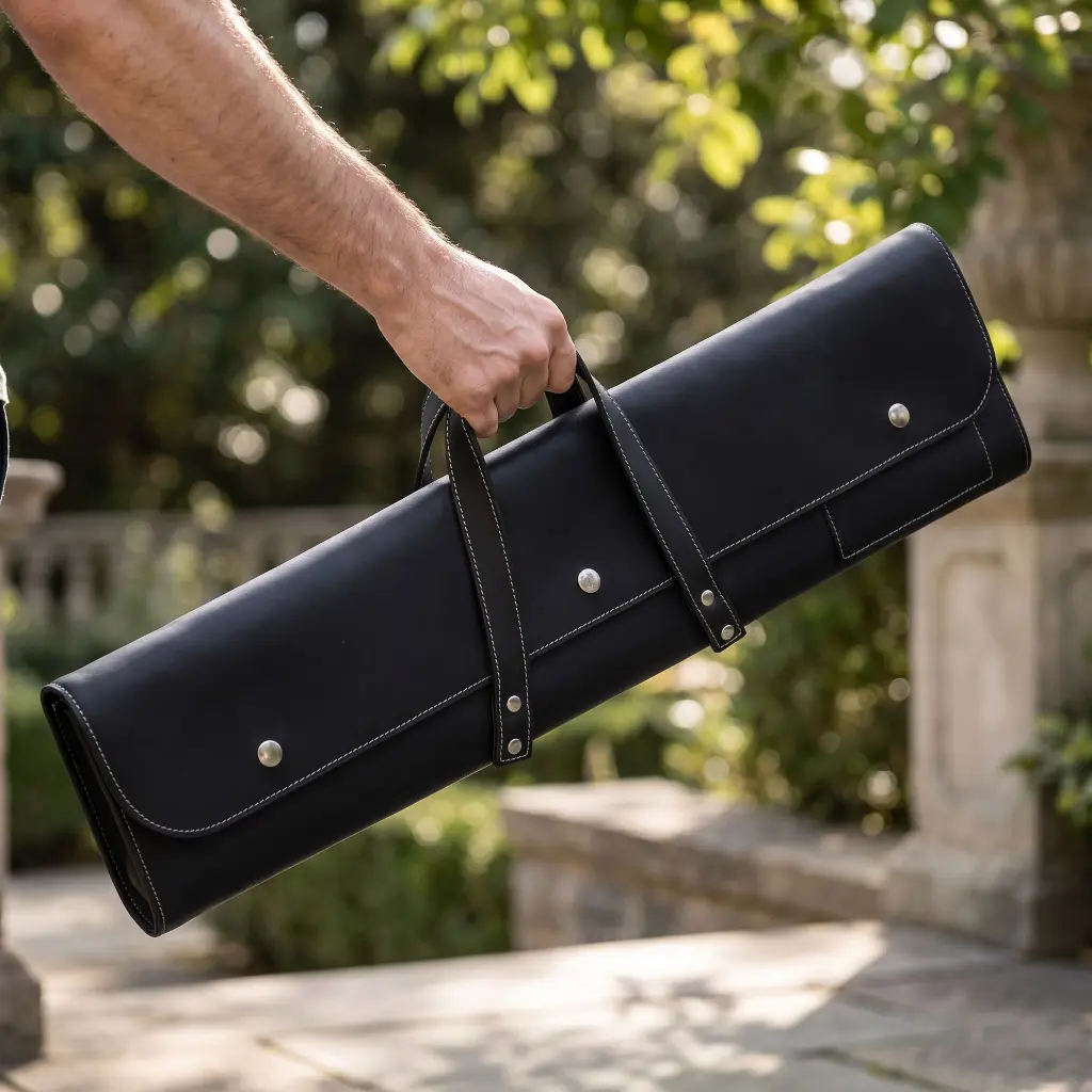 Estuche Parrillero De Ecocuero 4 Piezas