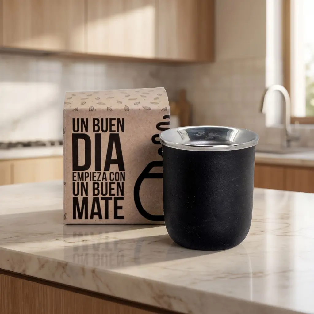 Mate De Acero Inoxidable Nacional Con Bombilla Y Packaging