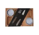 Tabla De Picada Mini Block 30X20 Cm Con Cubiertos y Funda