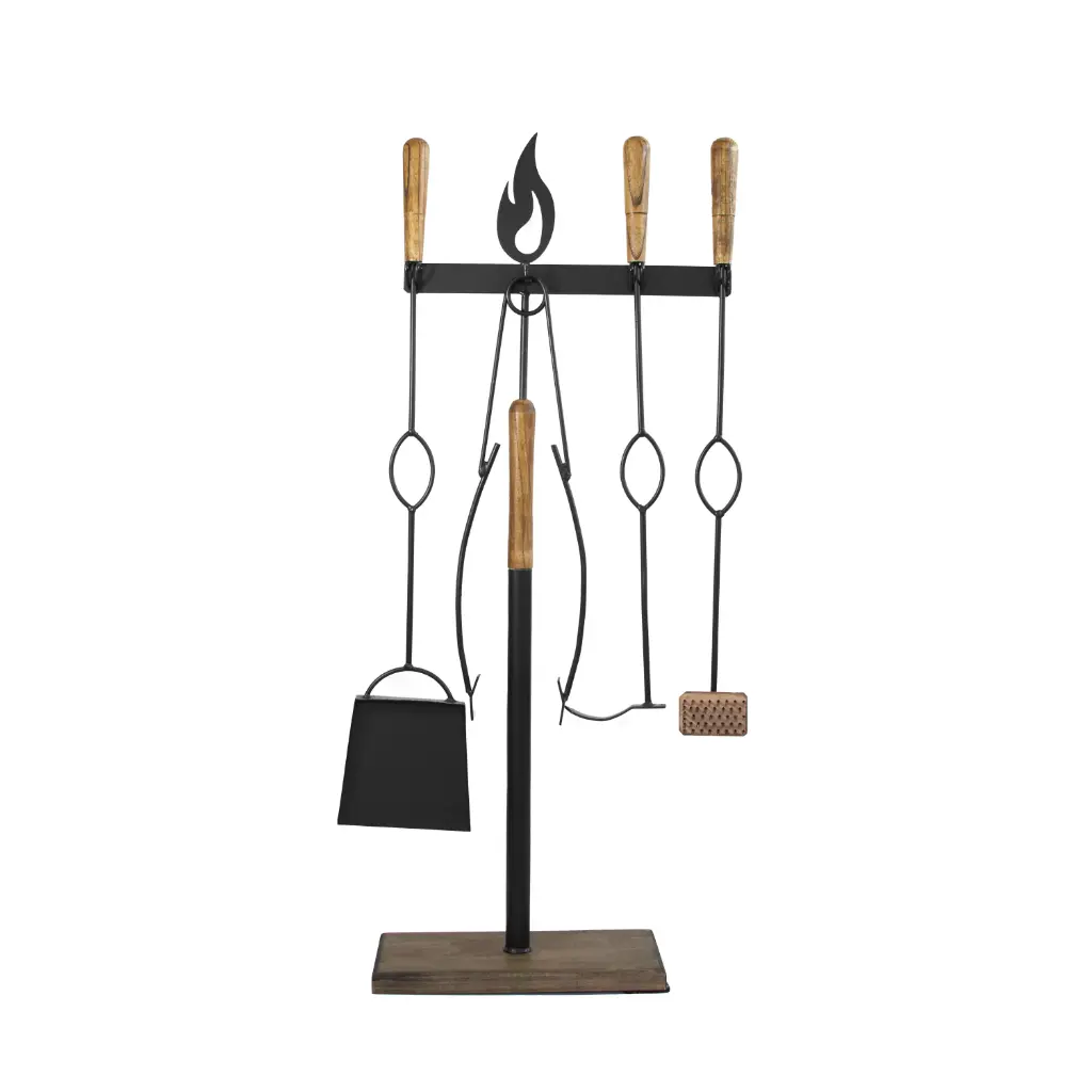 Juego De Asador Premium De Pie 4 Piezas
