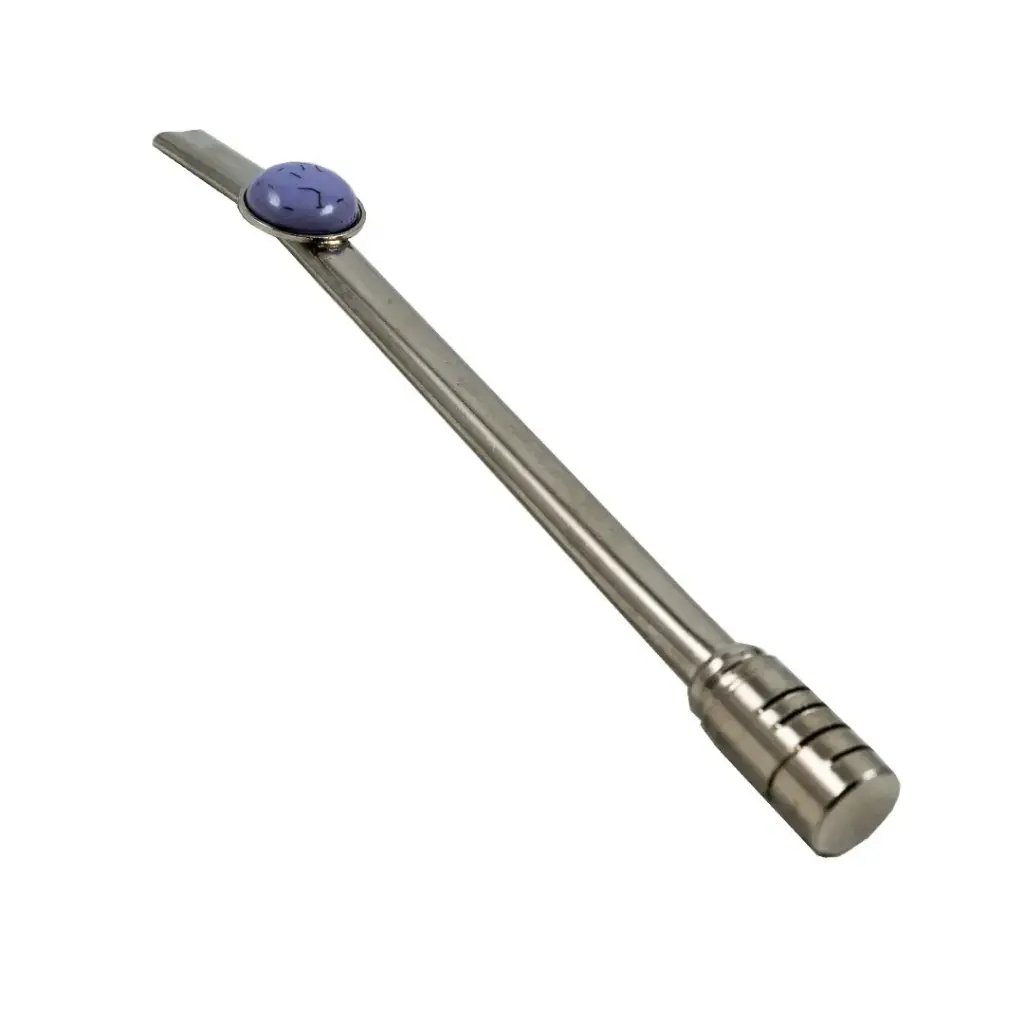 Bombilla De Gema Bronce Baño Plata