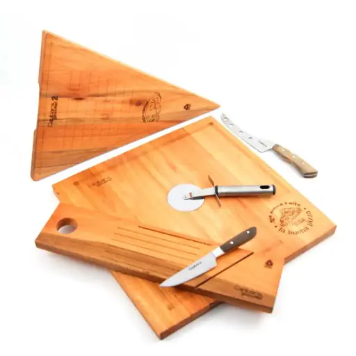 [TG1031] Combo X3 Bis Tabla Pizzera, Salame Y Degustacion