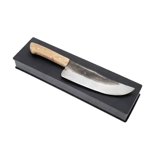 [K50018] Cuchilla Premium Rústica En Box De Madera