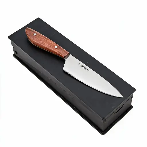 [K10001] Cuchillo Premium Tradicional M En Box De Madera