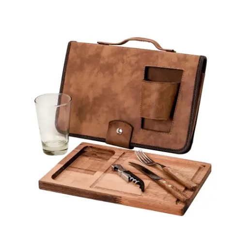 Porta Tablita X1 Luxe Con Vaso Vidrio 