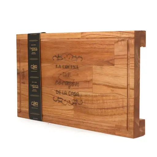 [TG0151] Tabla De Madera Block N°15 Con Pies De Apoyo Diseño 50X30 Cm
