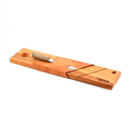 Tabla Para Cortar Salame Con Cuchillo Y Funda