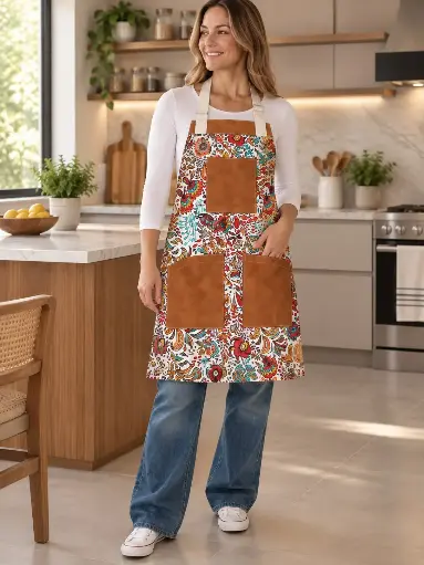 [B40014] Delantal Estampado Flores