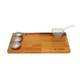 TABLA DE PICADA 5030 CON 3 DIPS, CUCHILLO Y FREIDORA