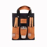 PORTA TABLITA ASADO X2 DOBLE CORDURA NEGRO