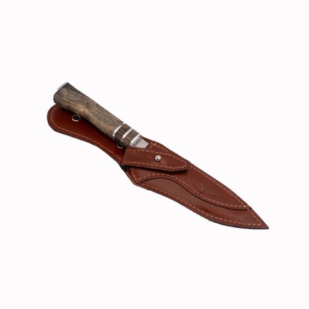 CUCHILLO M 3 ANILLOS EN VAINA DE CUERO