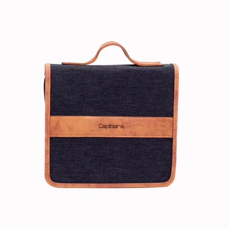 PORTA TABLITA X1 CUADRADO CON CIERRE CORDURA NEGRO